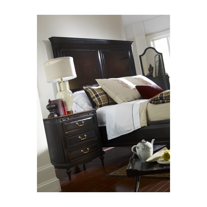 Directoire style bedside chest (Walnut)