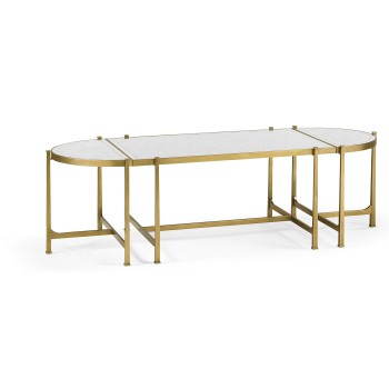 Églomisé & Gilded Iron Bunching Tables