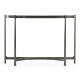 Large Églomisé & Bronze Iron Demilune Console
