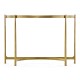Large Églomisé & Gilded Iron Demilune Console 