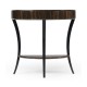 Small Demilune Art Deco Macassar Ebony High Lustre Console Table