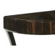 Small Demilune Art Deco Macassar Ebony High Lustre Console Table