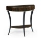Small Demilune Art Deco Macassar Ebony High Lustre Console Table