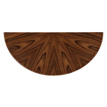 Art Deco High Lustre Small Demilune Console Table