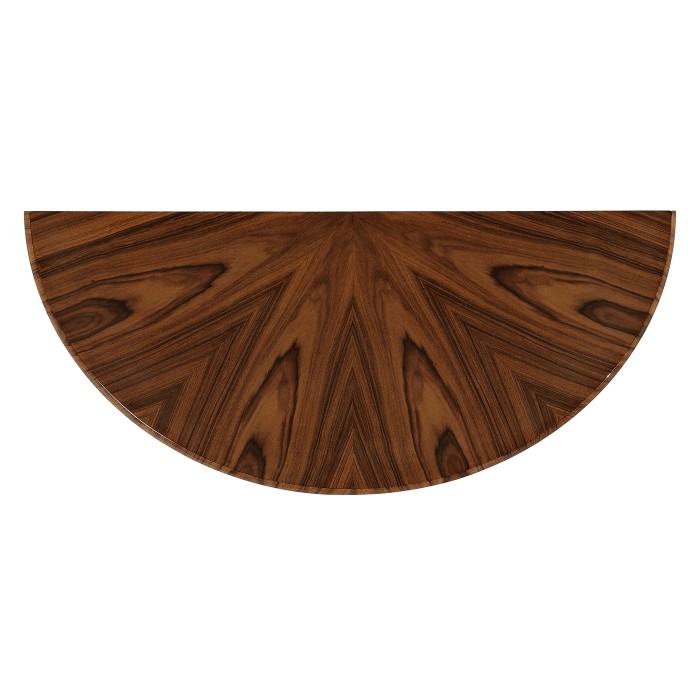 Art Deco High Lustre Small Demilune Console Table