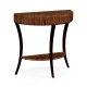 Art Deco High Lustre Small Demilune Console Table