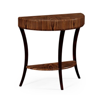 Art Deco Satin Small Demilune Console