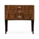 Art Deco curved chest of drawers with stainless steel handles (High lustre)