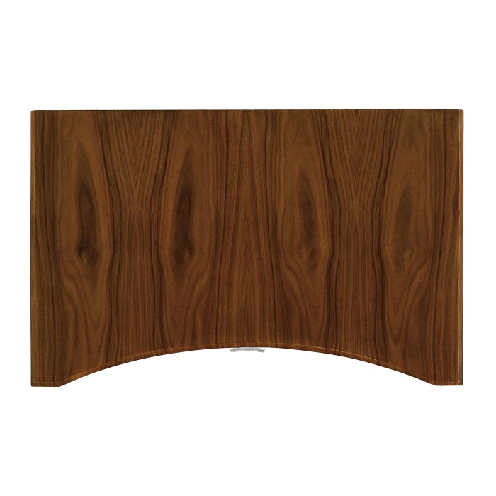 Art Deco curved chest of drawers with stainless steel handles (High lustre)