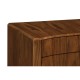 Art Deco curved chest of drawers with stainless steel handles (High lustre)