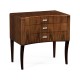 Art Deco curved chest of drawers with stainless steel handles (High lustre)