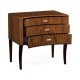 Art Deco curved chest of drawers with stainless steel handles (High lustre)