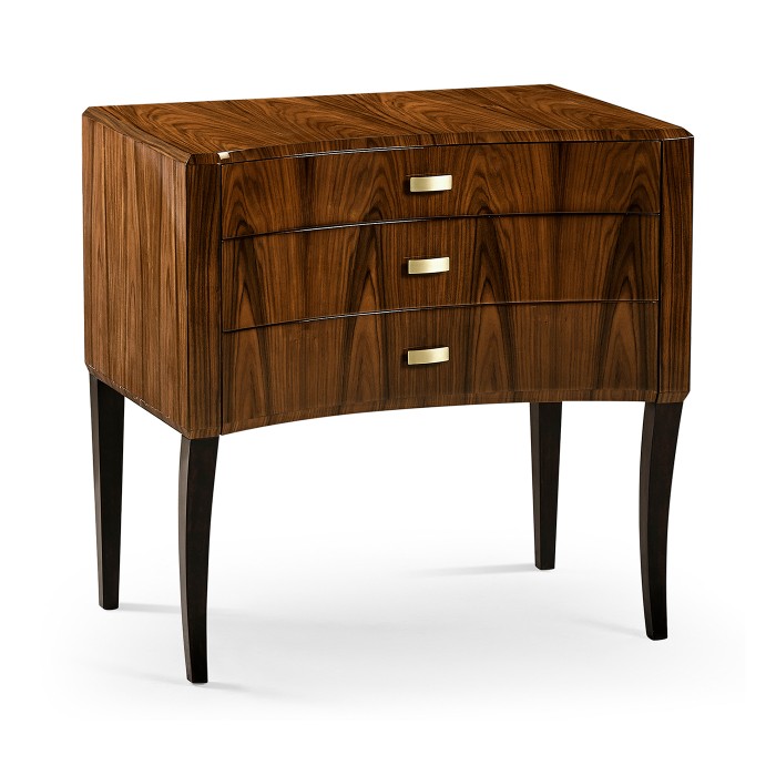 Art Deco High Lustre Curved Chest of Drawers