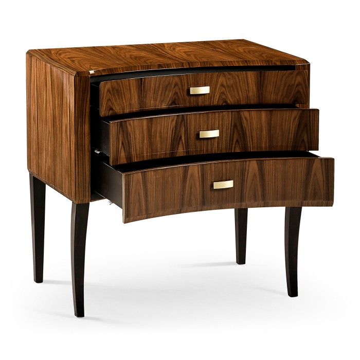 Art Deco High Lustre Curved Chest of Drawers