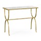 Églomisé & Gilded Iron Horseshoe Console