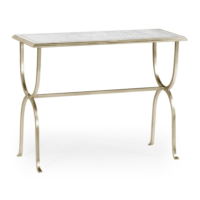 Églomisé & Silver Iron Horseshoe Console