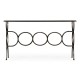 Églomisé & Bronze Iron Circles Console