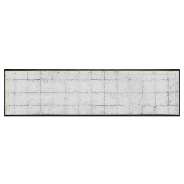 Églomisé & Bronze Iron Circles Console