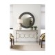 Églomisé & Bronze Iron Circles Console