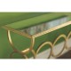 Églomisé & Bronze Iron Circles Console