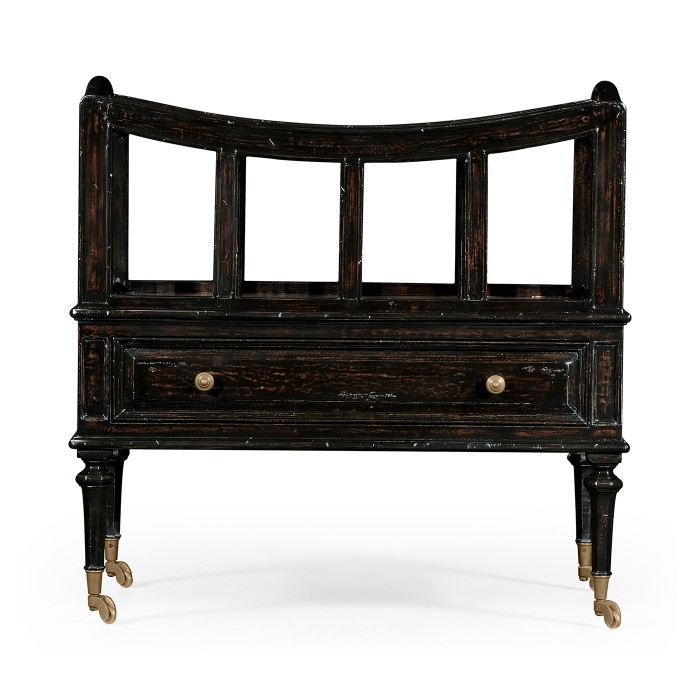 Ebonised Canterbury with Drawer