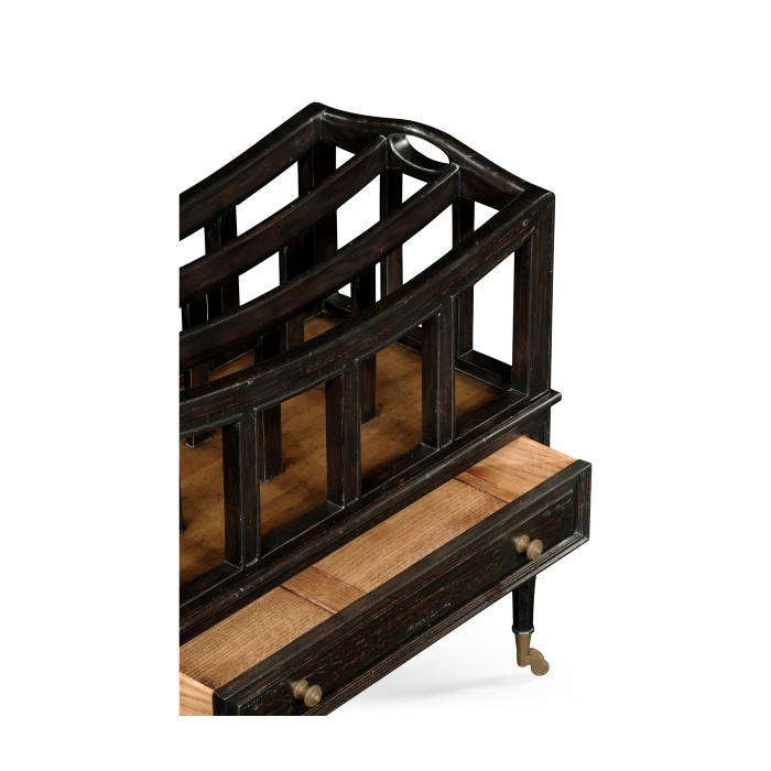 Ebonised Canterbury with Drawer