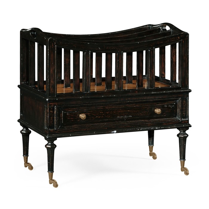 Ebonised Canterbury with Drawer