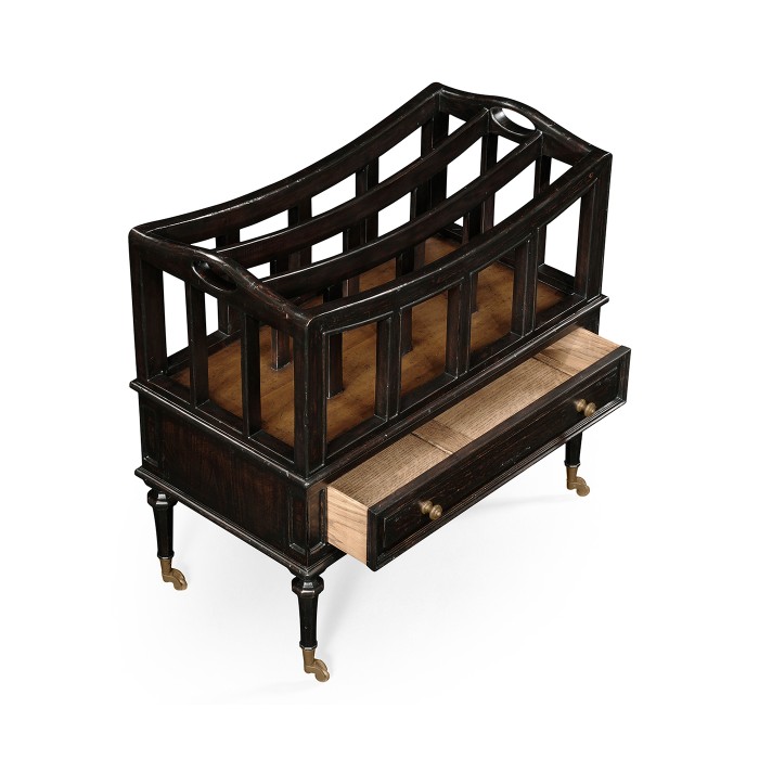 Ebonised Canterbury with Drawer