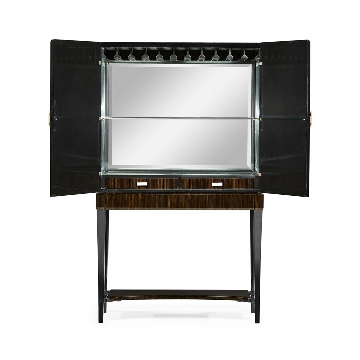 Art Deco Macassar Ebony High Lustre Drinks Cabinet