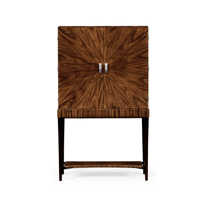 Art deco drinks cabinet with stainless steel (Satin)