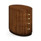 Art Deco Oval Chest of Drawers with Brass Handles (High Lustre)