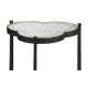 Églomisé & Bronze Iron Trefoil Lamp Table