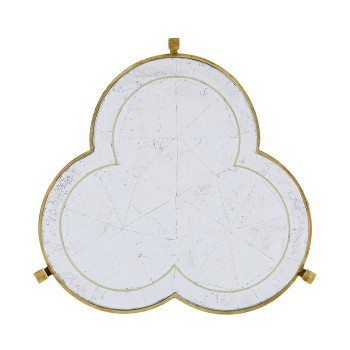Églomisé & Gilded Iron Trefoil Lamp Table