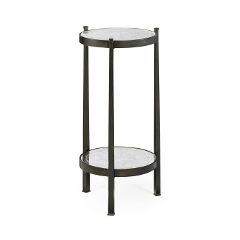 Églomisé & Bronze Iron Wine Table