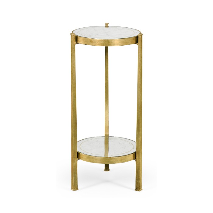 Églomisé & Gilded Iron Wine Table