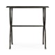 Églomisé & Bronze Iron Square Side Table