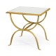 Églomisé & Gilded Iron Square Side Table
