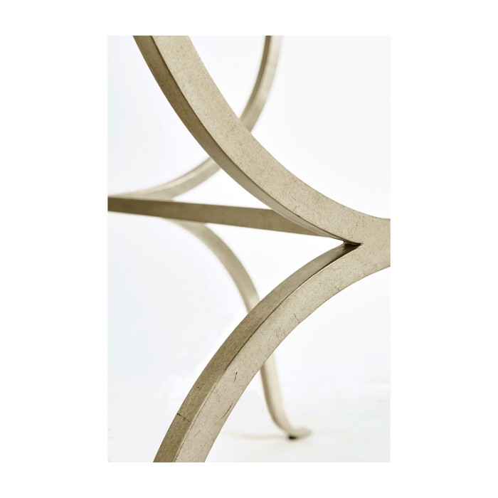Églomisé & Silver Iron Square Side Table