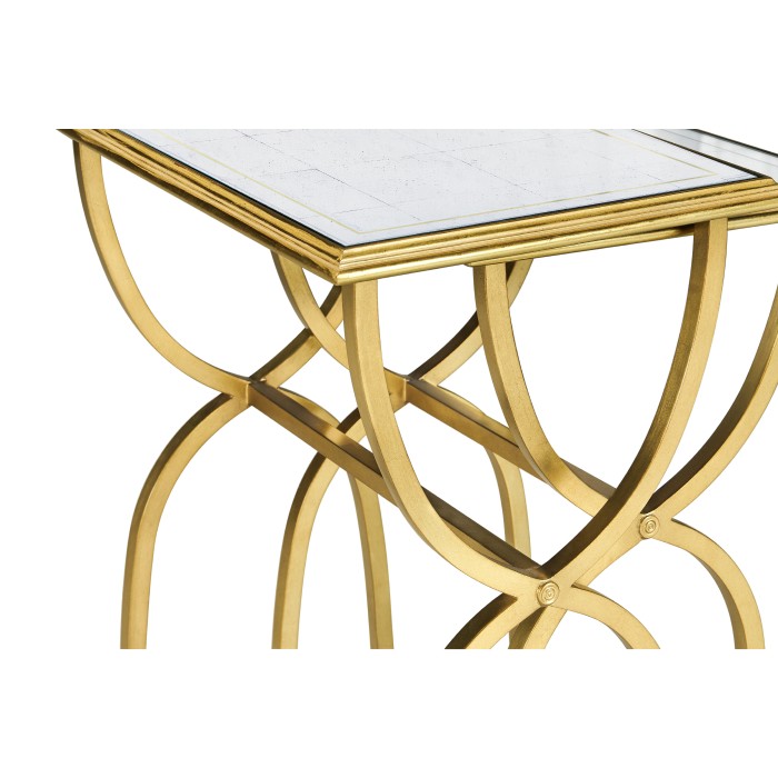 Églomisé & Gilded Iron Nest of Tables