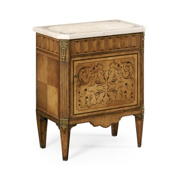 Small Satinwood & Cream Scagliola Italian Commode