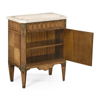Small Satinwood & Cream Scagliola Italian Commode