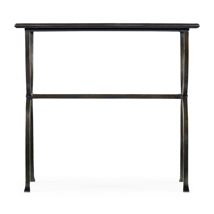 Églomisé & Bronze Iron Tray Table