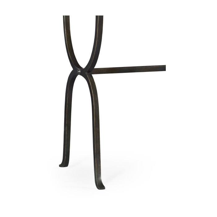 Églomisé & Bronze Iron Tray Table