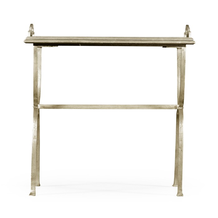 Églomisé & Silver Iron Tray Table