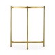 Small Églomisé & Gilded Iron Demilune Console