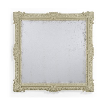 French style grisaille mirror with distressed silvering