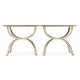 Églomisé & Silver Iron Set of Two Tables