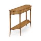 Large Biedermeier Light Walnut Masur Birch Console Table