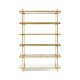 Églomisé & Gilded Iron Six-Tier Étagère