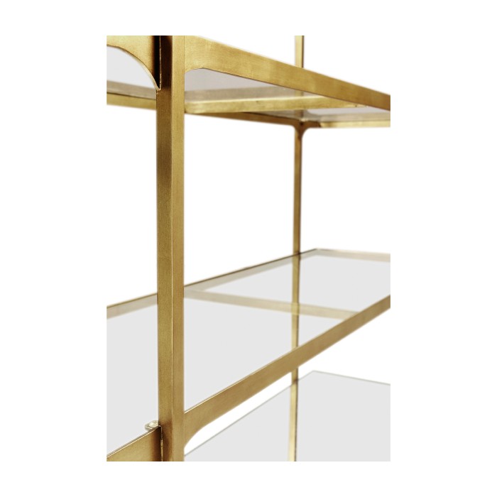 Églomisé & Gilded Iron Six-Tier Étagère